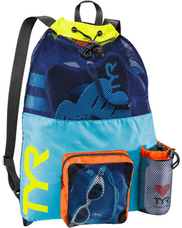 TYR 40L Big Mesh Mummy Backpack Blue/Yellow